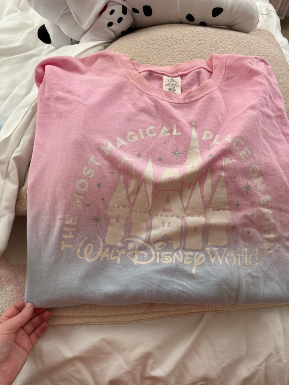 Walt Disney World Pink to Blue Ombre Castle Sweatshirt